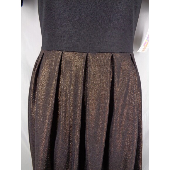 LuLaRoe Elegant Amelia Black Bronze Rose Gold Shimmer Size Medium New - Picture 6 of 14